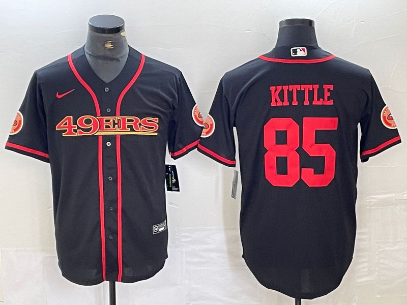 Men San Francisco 49ers #85 Kittle Black 2024 Nike Vapor Untouchable Co branded NFL Jersey style 1